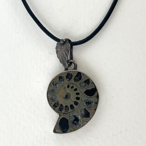 Pyritized ammonite sterling - ammonite,