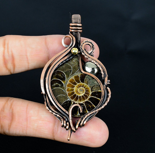 Ammonite handmade gemstone - ammonite,